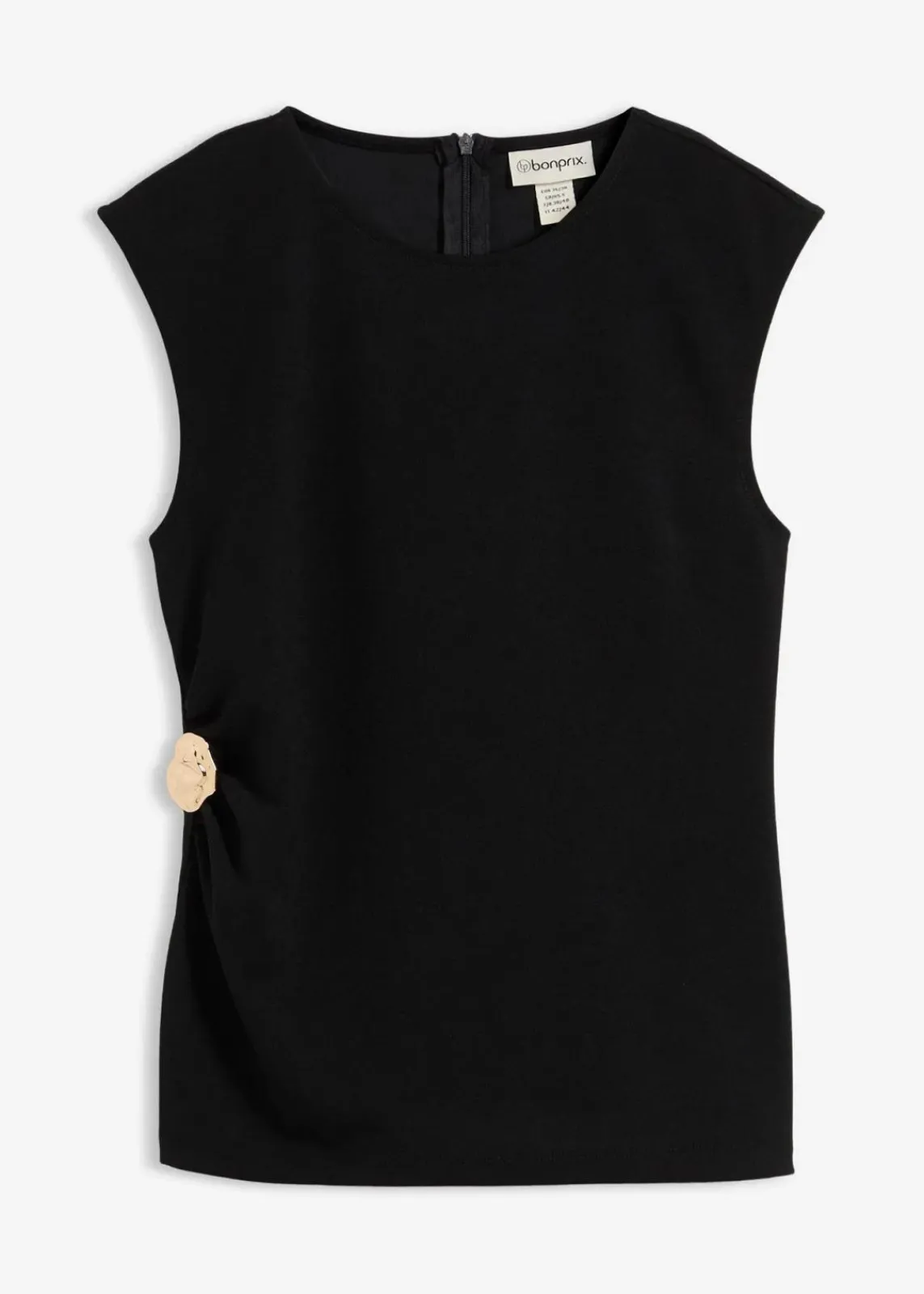bonprix Shirts & Tops^Top mit Zierschnalle aus Crepe schwarz