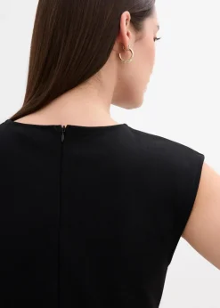bonprix Shirts & Tops^Top mit Zierschnalle aus Crepe schwarz