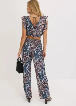 bonprix Bekleidung·Kleider|Zweiteiler & Sets^Top und Hose (2-tlg.Set) blau gemustert
