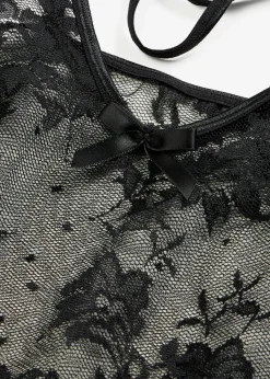 bonprix Wäsche·Corsagen & Negligés|Wäsche·Dessous^Top+Shorty (2-tlg.Set) schwarz