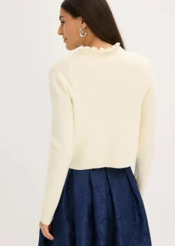 bonprix Bekleidung·Jeans|Pullover & Strickjacken^Trachten-Strickjacke cremeweiß