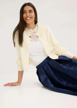 bonprix Bekleidung·Jeans|Pullover & Strickjacken^Trachten-Strickjacke cremeweiß