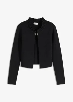 bonprix Pullover & Strickjacken|Bekleidung·Jeans^Trachten-Strickjacke schwarz
