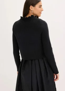 bonprix Pullover & Strickjacken|Bekleidung·Jeans^Trachten-Strickjacke schwarz