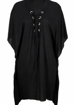 bonprix Strandmode|Bademode·Strandmode^Transparente Strand Tunika aus Viskose schwarz