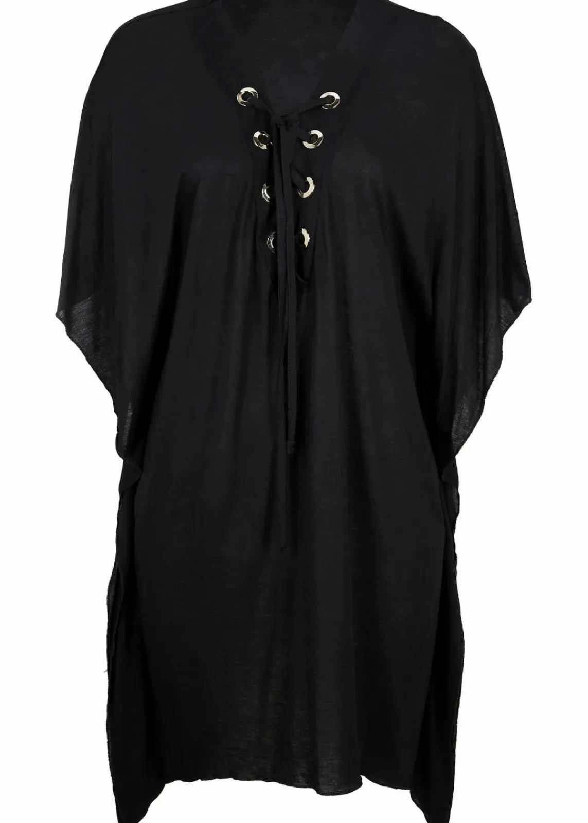 bonprix Strandmode|Bademode·Strandmode^Transparente Strand Tunika aus Viskose schwarz