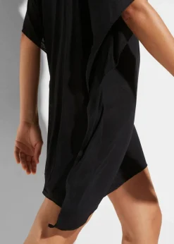 bonprix Strandmode|Bademode·Strandmode^Transparente Strand Tunika aus Viskose schwarz