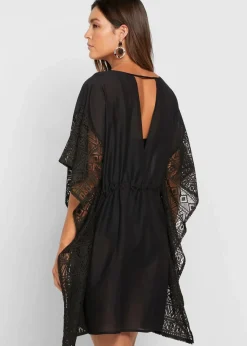 bonprix Strandmode|Bademode·Strandmode^Transparente Strand Tunika schwarz
