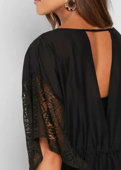 bonprix Strandmode|Bademode·Strandmode^Transparente Strand Tunika schwarz
