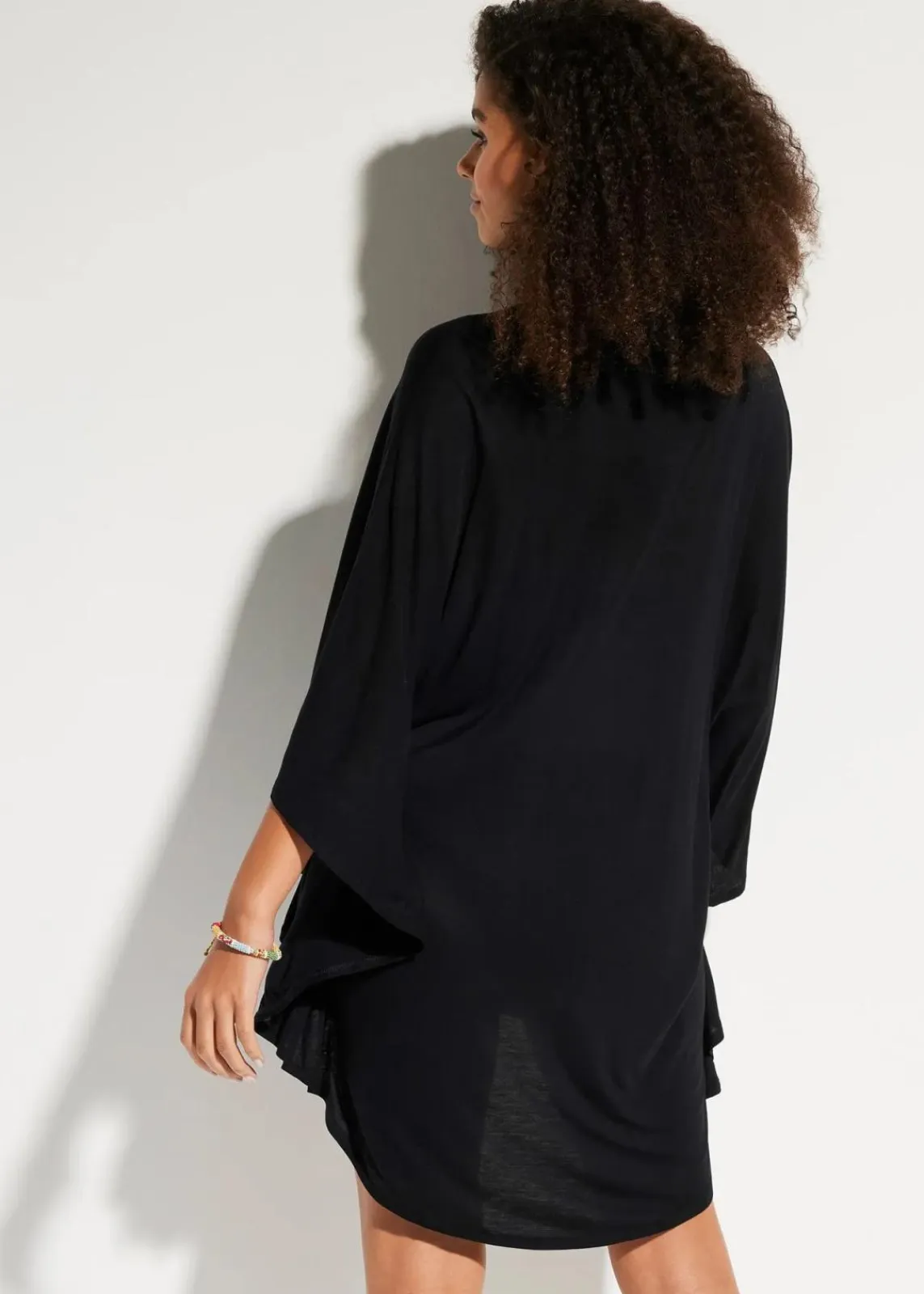 bonprix Strandmode|Bademode·Strandmode^Transparente Strandtunika aus Viskose schwarz