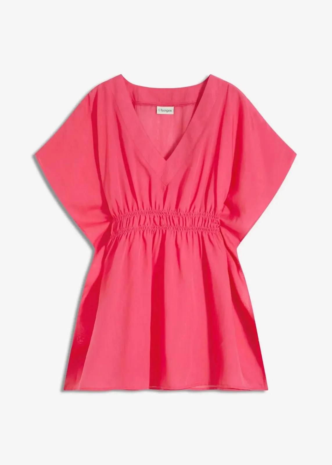 bonprix Blusen & Tuniken|Bekleidung·Jacken & Mäntel^Transparente Strandtunika mit V-Ausschnitt hibiskuspink