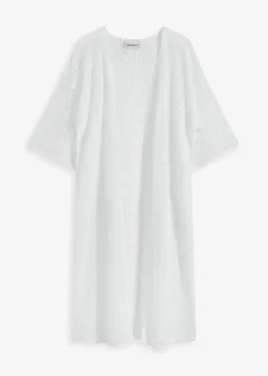 bonprix Strandmode|Bademode·Strandmode^Transparenter Strandkimono weiß