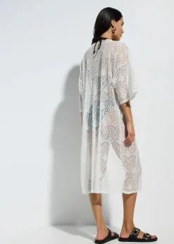 bonprix Strandmode|Bademode·Strandmode^Transparenter Strandkimono weiß