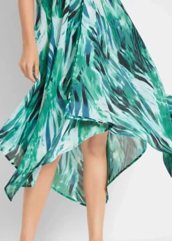 bonprix Strandmode|Bademode·Strandmode^Transparentes Strand Maxikleid aus leichtem Chiffon grün/türkis graphisch