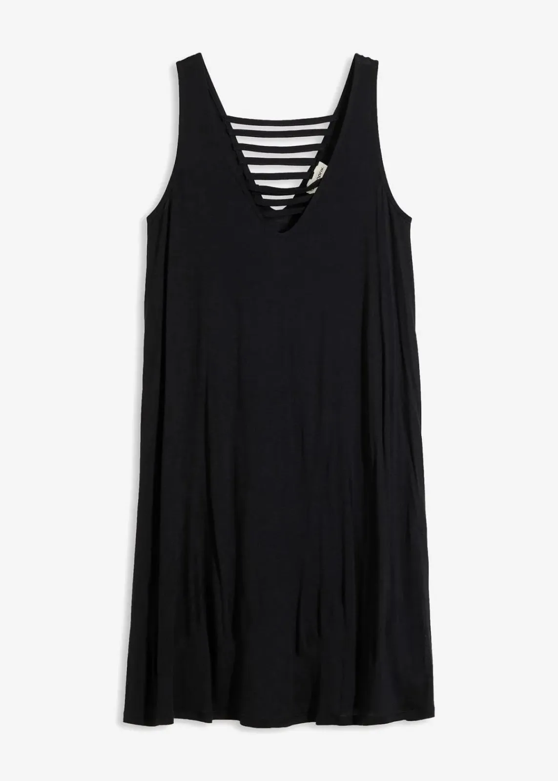 bonprix Strandmode|Nachhaltigere Materialien^Transparentes Strandkleid aus Viskose schwarz