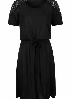 bonprix Nachhaltigere Materialien|Kleider^Transparentes Strandkleid aus Viskose schwarz