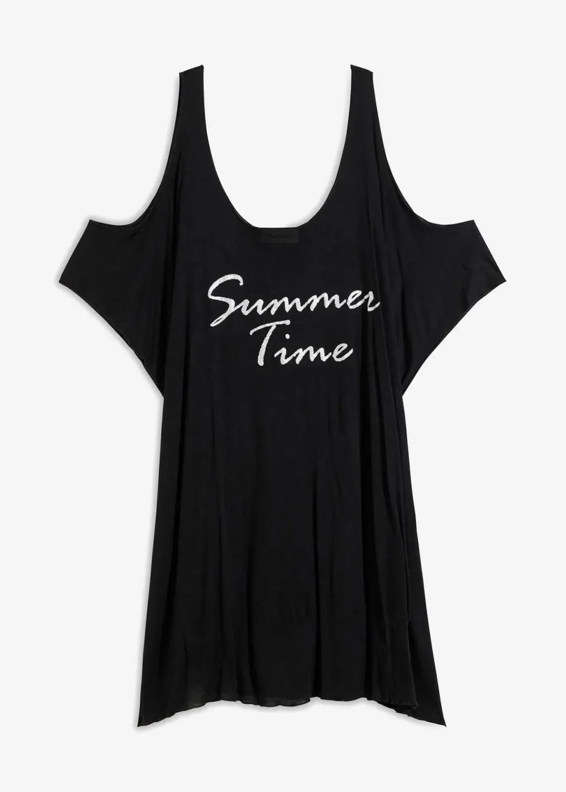 bonprix Strandmode|Bademode·Strandmode^Transparentes Strandkleid aus Viskose schwarz
