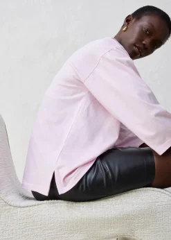 bonprix Shirts & Tops^Trapezförmiges Shirt mit Seidenanteil puderflieder