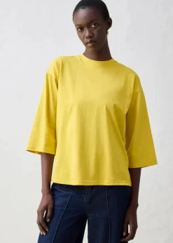 bonprix Shirts & Tops^Trapezförmiges Shirt mit Seidenanteil bernstein