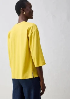 bonprix Shirts & Tops^Trapezförmiges Shirt mit Seidenanteil bernstein
