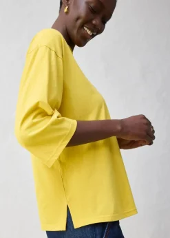 bonprix Shirts & Tops^Trapezförmiges Shirt mit Seidenanteil bernstein