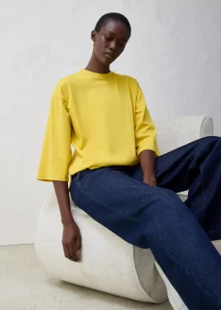 bonprix Shirts & Tops^Trapezförmiges Shirt mit Seidenanteil bernstein