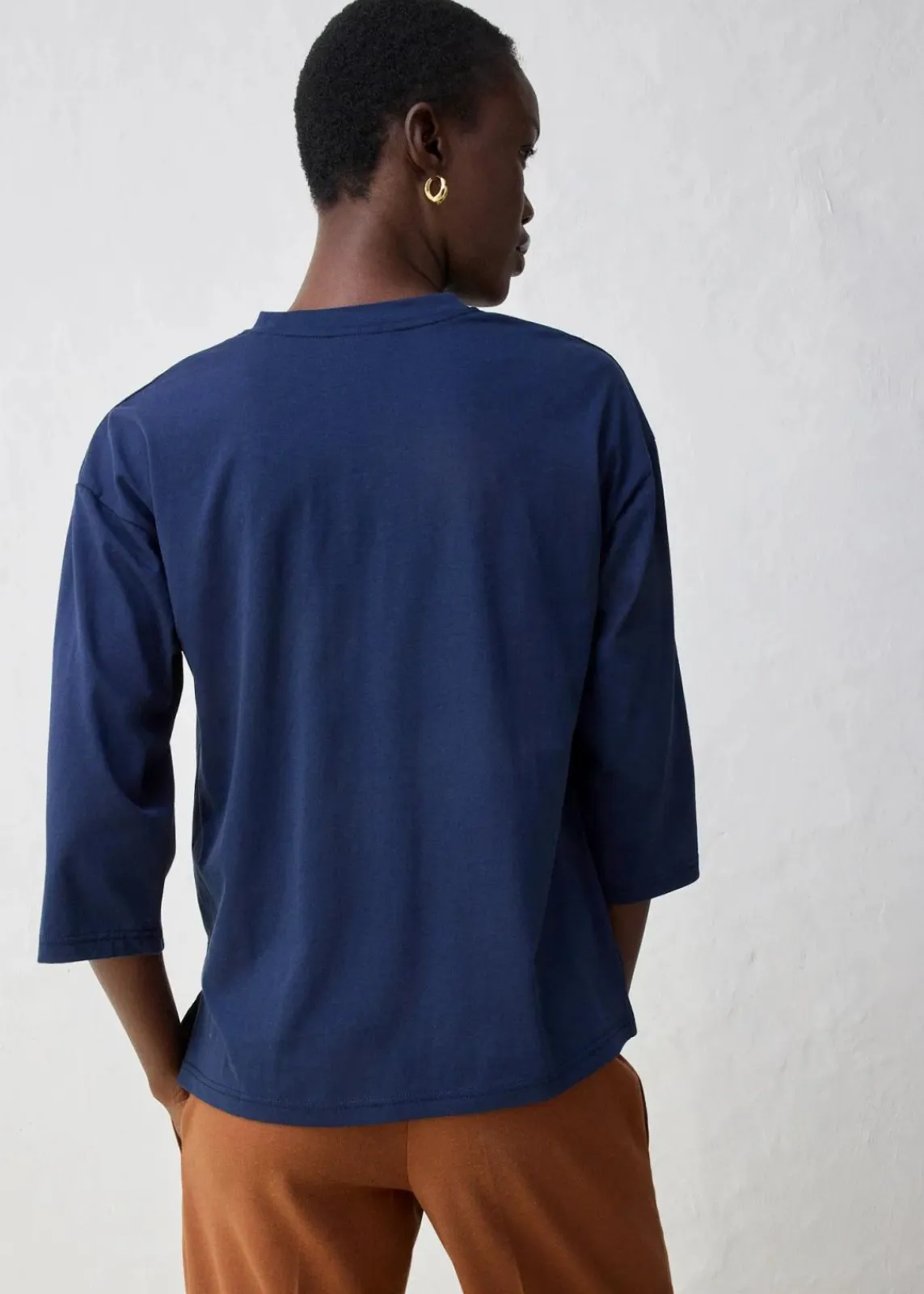 bonprix Shirts & Tops^Trapezförmiges Shirt mit Seidenanteil dunkelblau