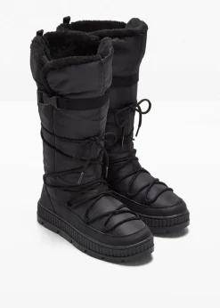 bonprix Mädchen·Stiefel & Stiefeletten|Komfortschuhe^Trekking-Boots schwarz