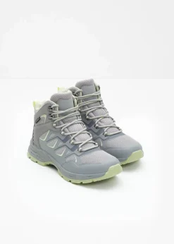 bonprix Boots|Schuhe & Accessoires In Spezialgrößen·Schuhe In Übergröße^Trekking-Boots mittelgrau/grün