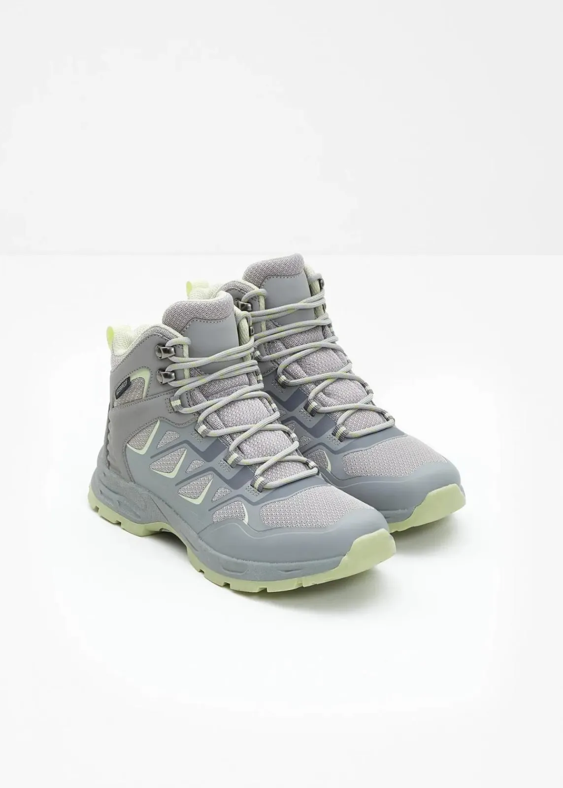bonprix Boots|Schuhe & Accessoires In Spezialgrößen·Schuhe In Übergröße^Trekking-Boots mittelgrau/grün