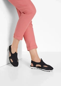 bonprix Sport- & Trekkingschuhe|Sommerschuhe^Trekkingsandalen mit Profilsohle schwarz/weiß