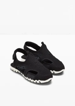 bonprix Sport- & Trekkingschuhe|Sommerschuhe^Trekkingsandalen mit Profilsohle schwarz/weiß