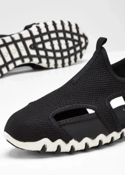 bonprix Sport- & Trekkingschuhe|Sommerschuhe^Trekkingsandalen mit Profilsohle schwarz/weiß