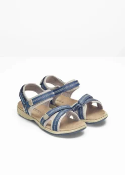bonprix Sommerschuhe^Trekkingsandalen mit Profilsohle dunkelblau/beige