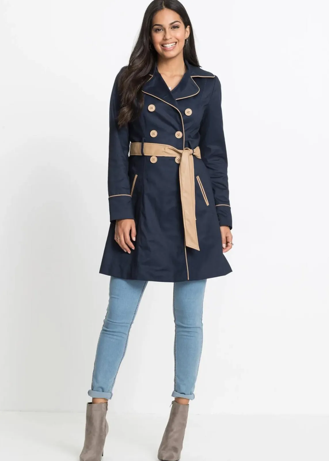 bonprix Jacken & Mäntel^Trenchcoat dunkelblau