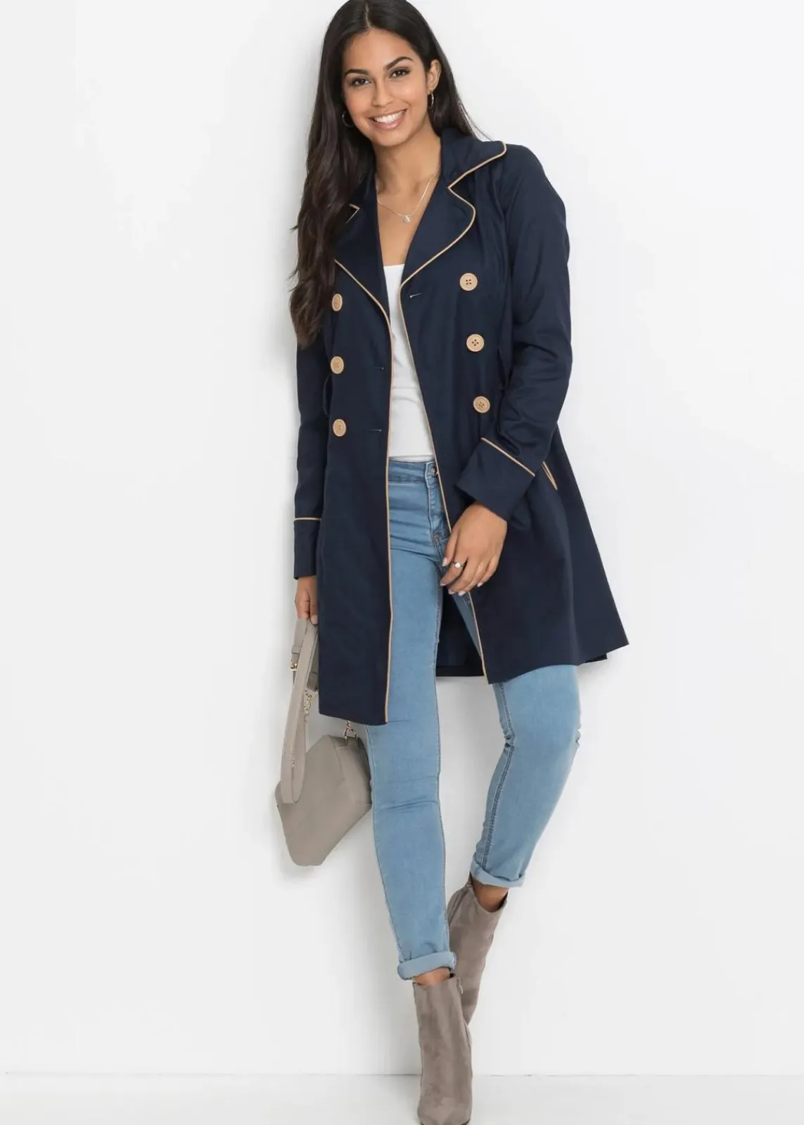 bonprix Jacken & Mäntel^Trenchcoat dunkelblau