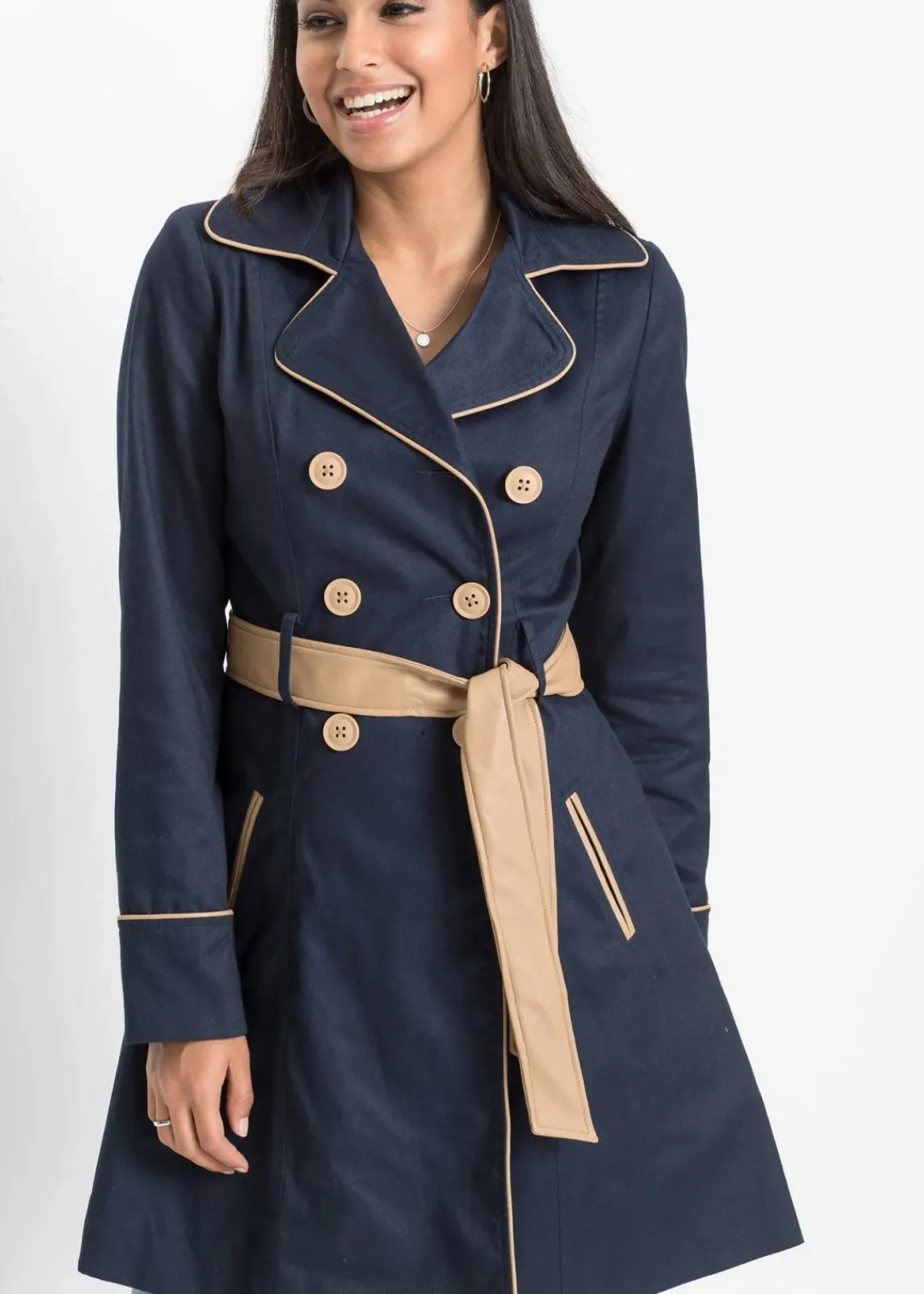 bonprix Jacken & Mäntel^Trenchcoat dunkelblau