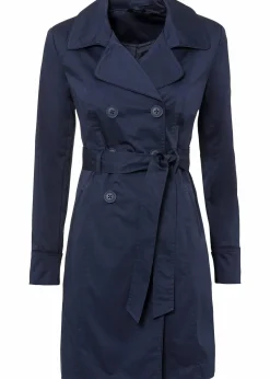 bonprix Jacken & Mäntel|Bekleidung·Hosen^Trenchcoat aus Baumwolle dunkelblau