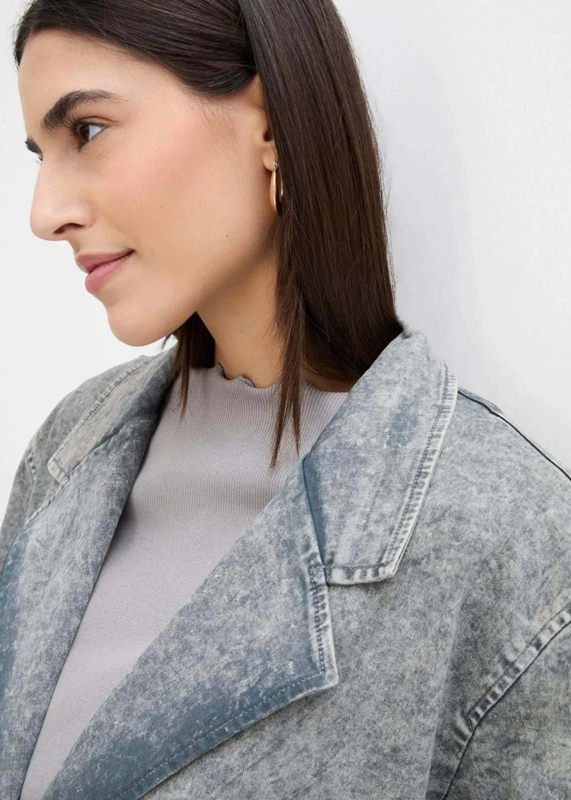bonprix Jacken & Mäntel^Trenchcoat aus Twill anthrazit washed