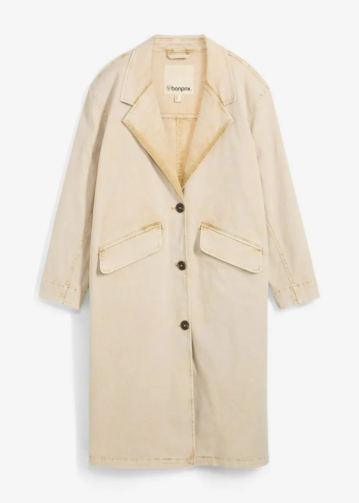 bonprix Jacken & Mäntel^Trenchcoat aus Twill latte macchiato washed