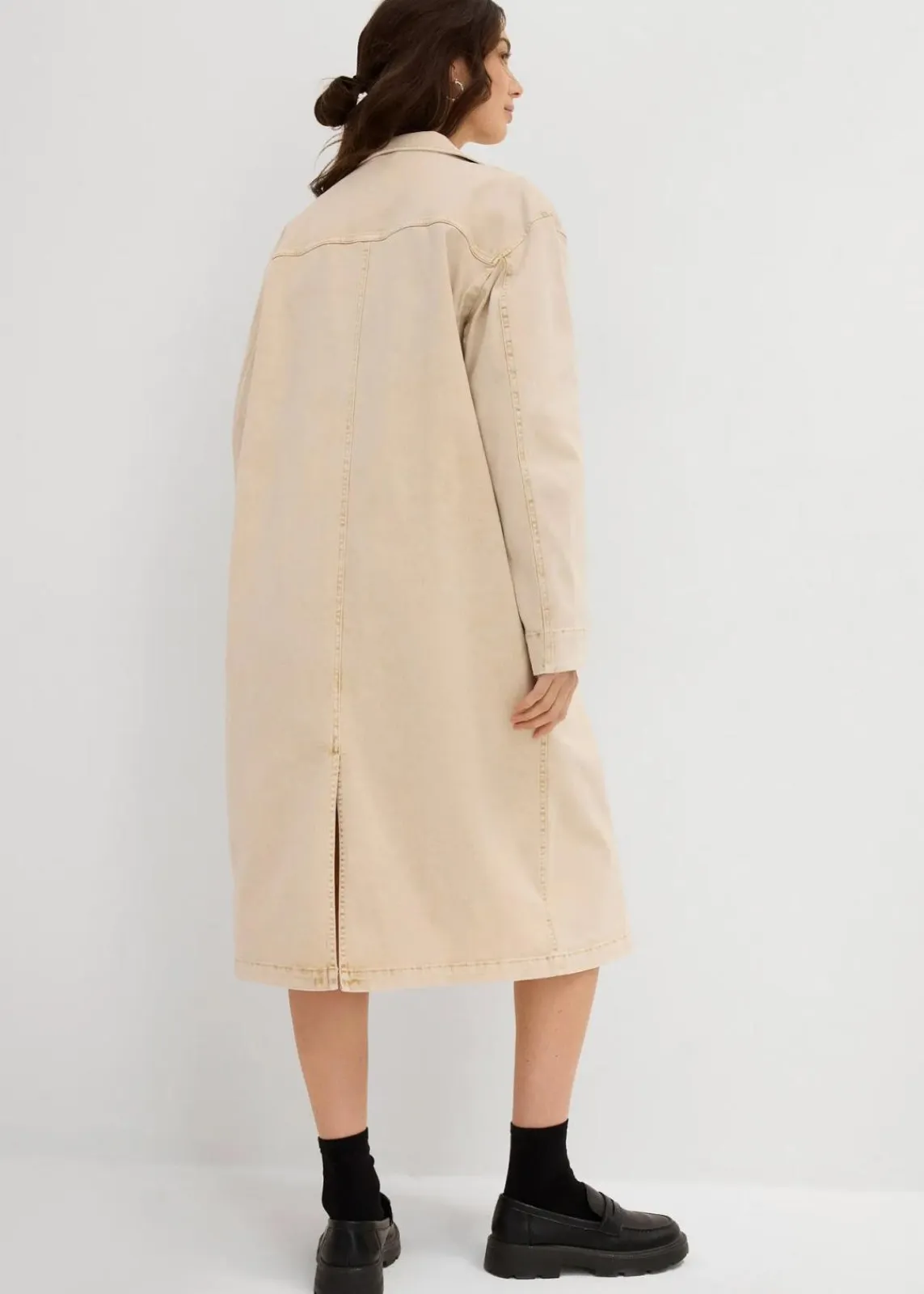 bonprix Jacken & Mäntel^Trenchcoat aus Twill latte macchiato washed
