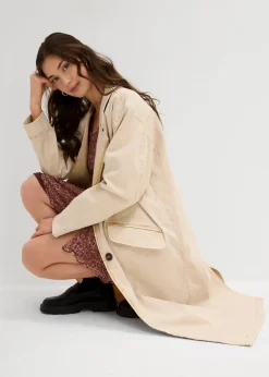 bonprix Jacken & Mäntel^Trenchcoat aus Twill latte macchiato washed