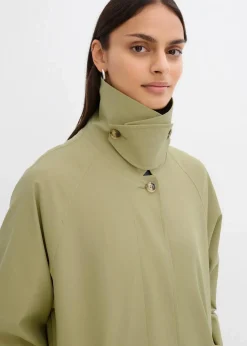 bonprix Bekleidung·Hosen|Jacken & Mäntel^Trenchcoat mit Laschen olivkhaki