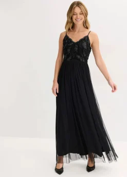 bonprix Bekleidung·Pullover & Strickjacken|Festliche Mode^Trägerkleid schwarz