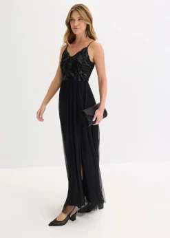 bonprix Bekleidung·Pullover & Strickjacken|Festliche Mode^Trägerkleid schwarz