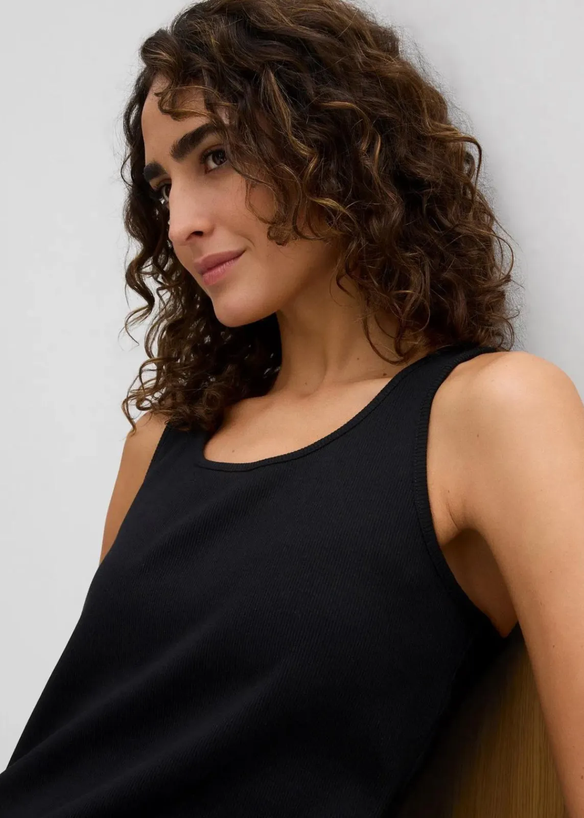 bonprix Bekleidung·Röcke|Basics^Trägerkleid aus Bio- Baumwoll-Stretch schwarz