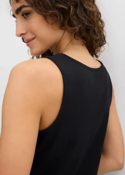 bonprix Bekleidung·Röcke|Basics^Trägerkleid aus Bio- Baumwoll-Stretch schwarz