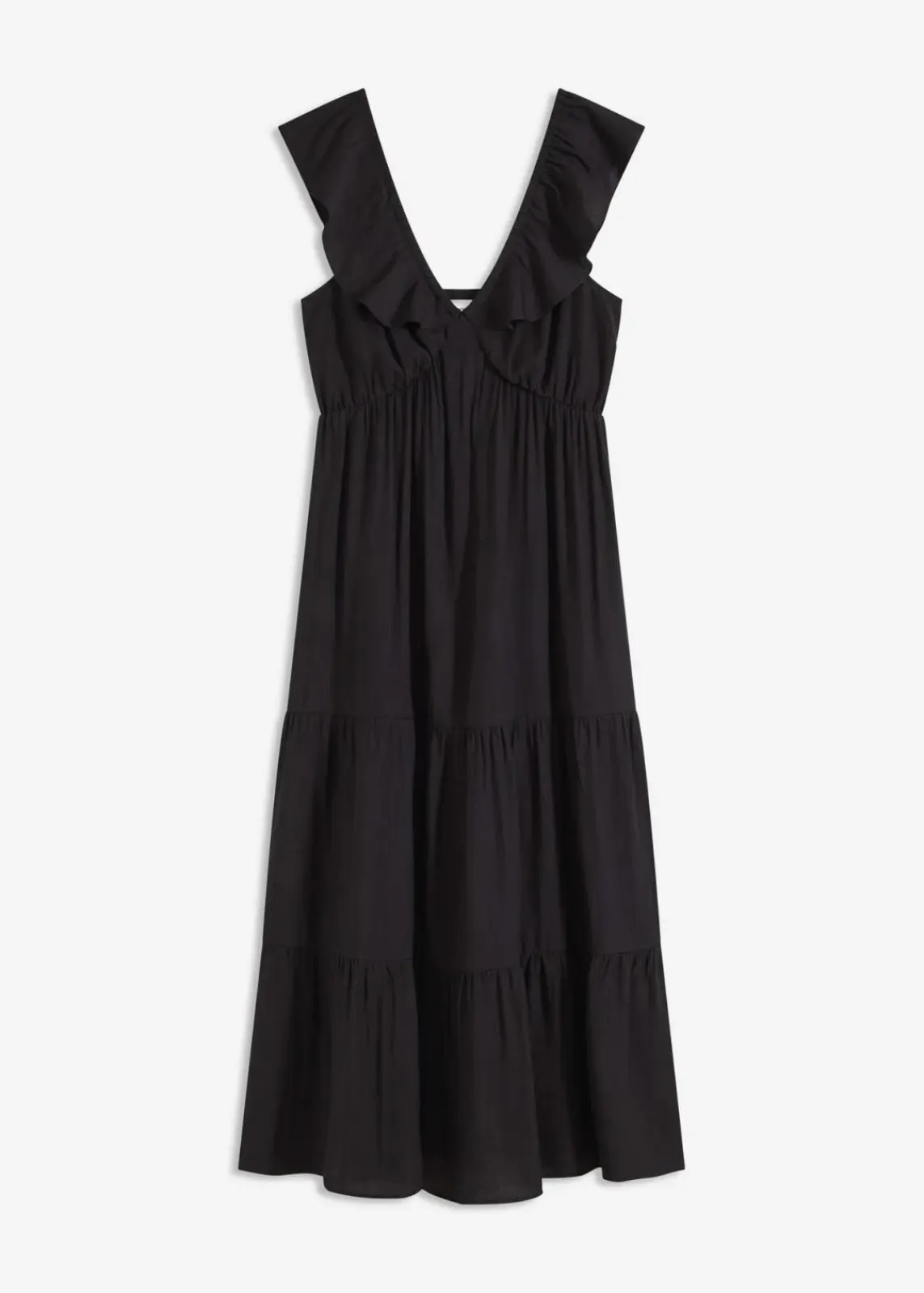 bonprix Kleider|Bekleidung·Pullover & Strickjacken^Trägerkleid aus feinem Viskose-Mix schwarz