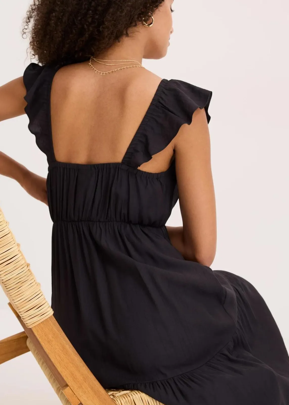 bonprix Kleider|Bekleidung·Pullover & Strickjacken^Trägerkleid aus feinem Viskose-Mix schwarz