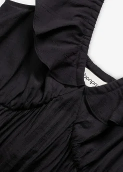 bonprix Kleider|Bekleidung·Pullover & Strickjacken^Trägerkleid aus feinem Viskose-Mix schwarz